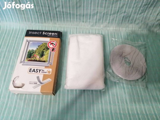 180x150 cm fehér szúnyogháló ablakra öntapadó tépőzár