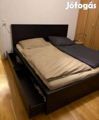 180x200-as Ikea Malm + 2db ágy alatti tároló