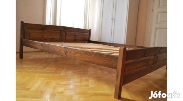 180x200 mogyoró színű borovi fenyő ágy