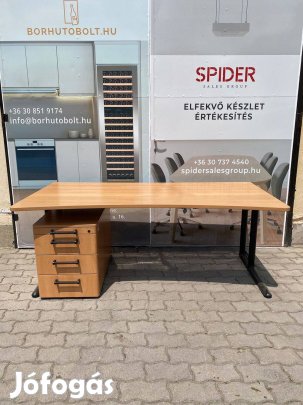 180x90cm íróasztal, számítógépasztal,bükk színű, Steelcase - használt