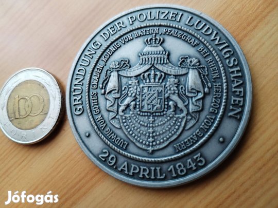 1843-as Bajor Ludwigshafen Rendőrségének alapítási emlékére