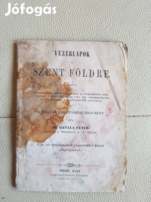 1857 Vezérlapok a Szent Földre Nyomtatott könyv részlete 96 oldalig