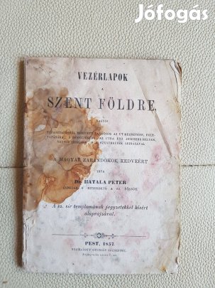 1857 Vezérlapok a Szent Földre Nyomtatott könyv részlete 96 oldalig va