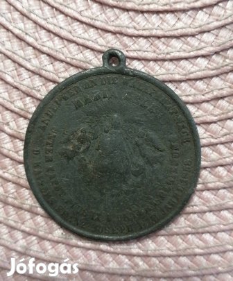 1858 antik érem medál
