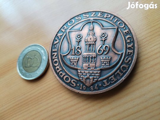 1869-1984 Jubileumi érem Sopron Városszépítő Egyesület