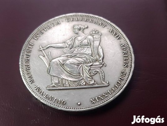 1879 Ezüstlakodalom 2 Forint-Gulden!