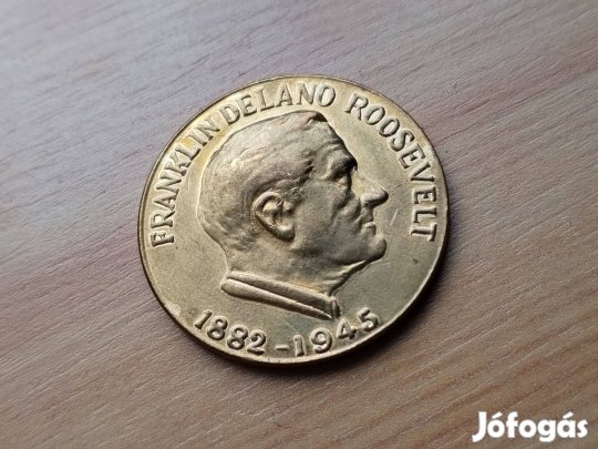 1882-1945 régi emlékérem "Franklin Delano Roosevelt"