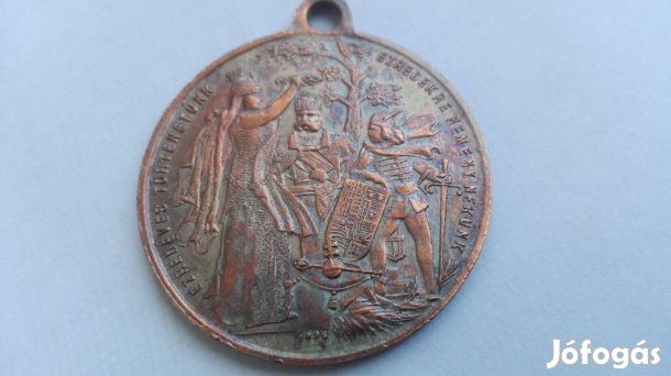 1896-os eredeti Millenniumi emlékérem ritka db