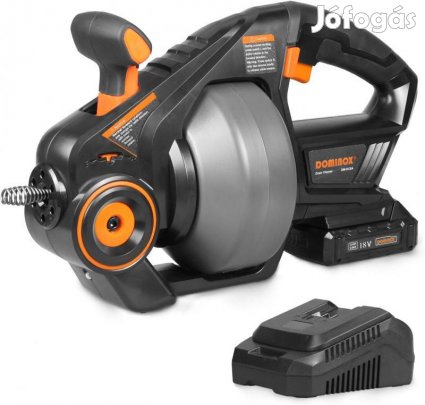 18 V csőtisztító spirál, 7,6 m lefolyótisztító spirál, WC,