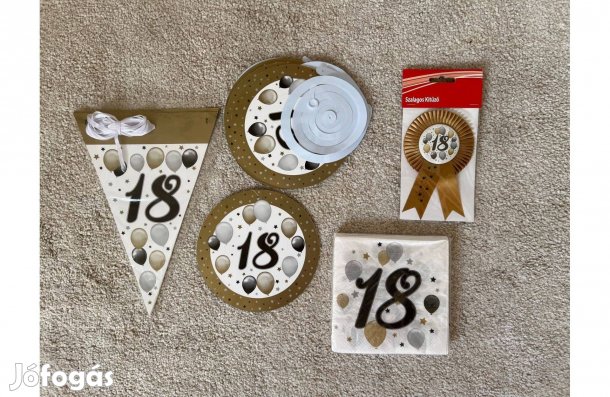 18. szülinapi díszítő szett, kiegészítők - uniszex