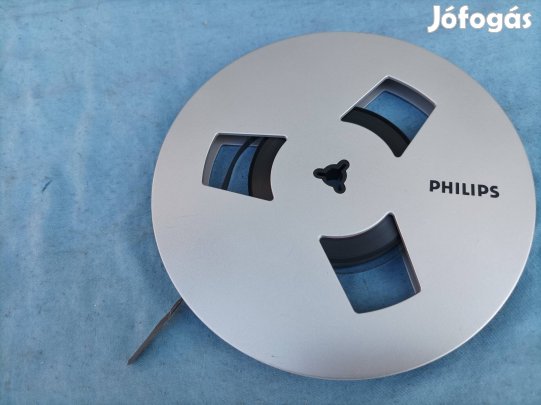 18-as Philips fém hatású műanyag magnó orsó.
