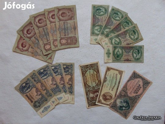 18 darab pengő bankjegy LOT !