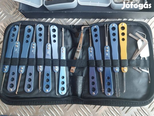 18 db-os Lockpick Készlet + 2 Gyakorló Zár (Új, Oktató szett)