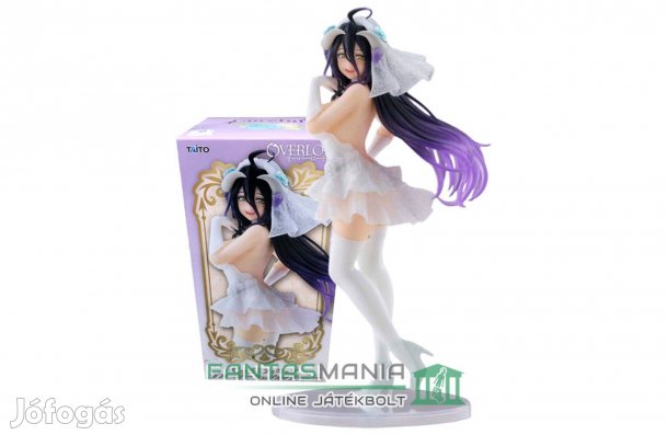 18cm Overlord anime figura Albedo Wedding Dress Version figura szobor
