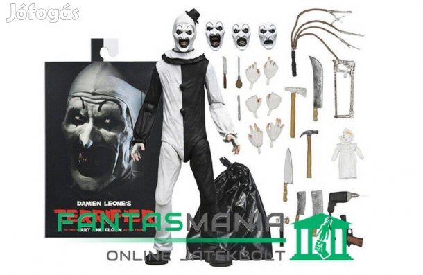 18cm Ultimate Neca Terrifier: Art the Clown horror figura - készleten!