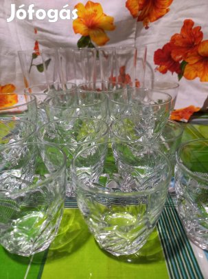 18db-os üveg pohár készlet 3 méretű 