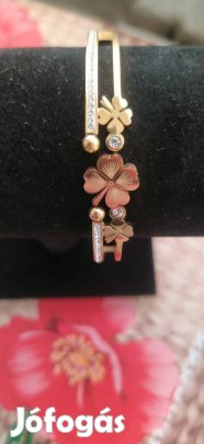 18k aranyozott stainless steel négylevelű lóhere karkötő 