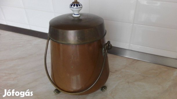 1900-as évek elejéről Oroszlán karmos réz edény régi ritka db