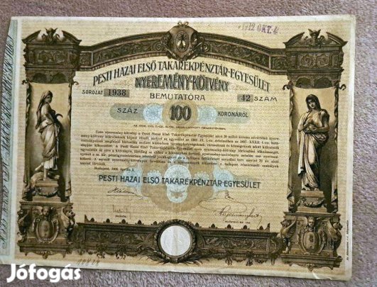1906. Budapest "Pesti Hazai Első Takarékpénztár-Egyesület"