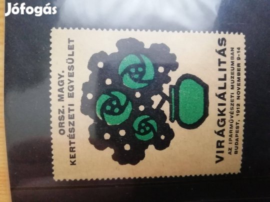 1912-es emlékbélyeg Budapesti Virágkiállítás