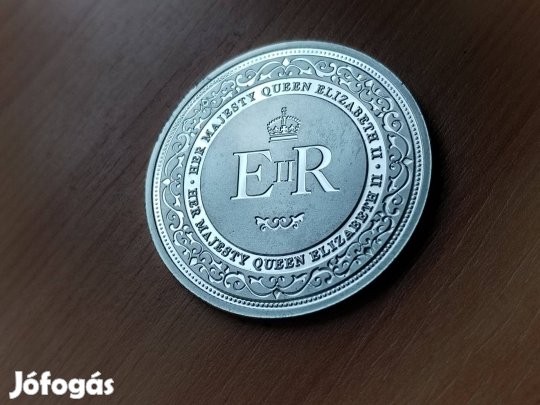 1926-2022 Ezüstözöt emlékérem II. Erzsébet Angol Királynő