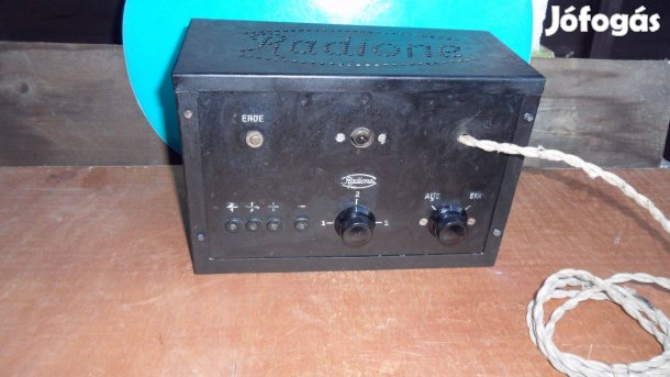 1927 Régi 1 csővel egyedi "fém" vázas, eredeti asztali rádió (múzeum)