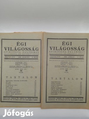 1936 Égi Világosság Spiritista Folyóirat alapította: Dr. Grünhut Adolf