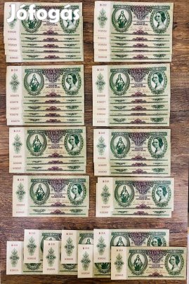 1936 Tíz pengő sok sorszámkövető. 37 db
