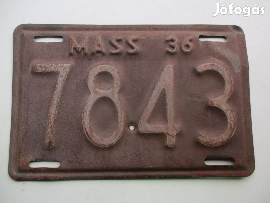 1936-os USA rendszám Massachusetts államból