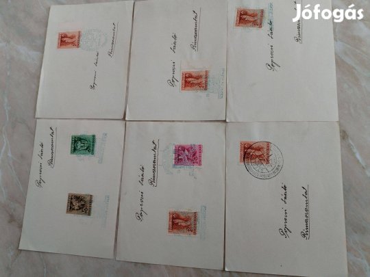 1939-es Rimaszombathelyi Emlékbélyegzések 6 db