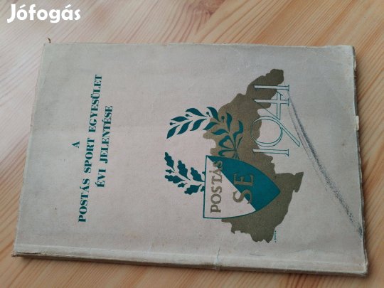 1941-es Évi Jelentése Postás Sport Egyesület ritka db