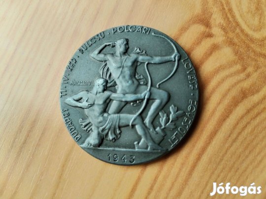 1943-as "Lövész" Jelzett Madarassy érem ritka érem