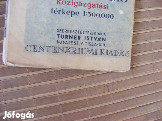 1943s nagyon ritka térkép,bő 10ezer engedménnyel(Centenáriumi!!!)