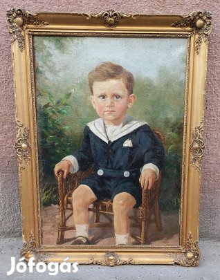 1946' Vezényi Elemér jelzett olaj-vászon festmény nem a megszokott tém