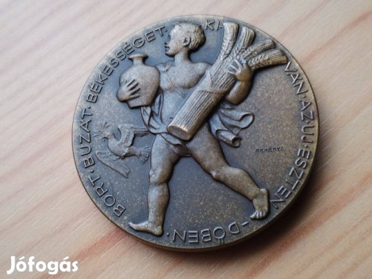 1947-es jelzett Reményi ritka érem "Magyar Állami Pénzverő"