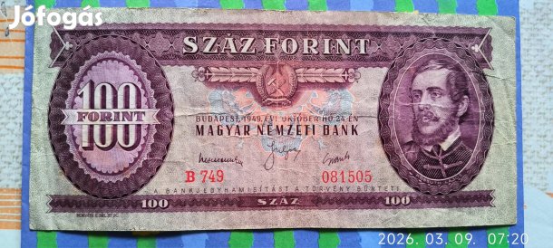 1949-es évjáratú 100Ft- os korához képest jó állapotbsn
