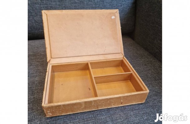1950-es évekbeli fabetétes kártya-, ékszeres doboz eladó