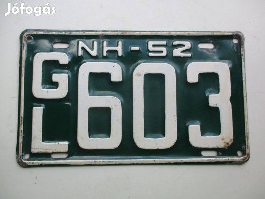 1952-es USA rendszám New Hampshire államból