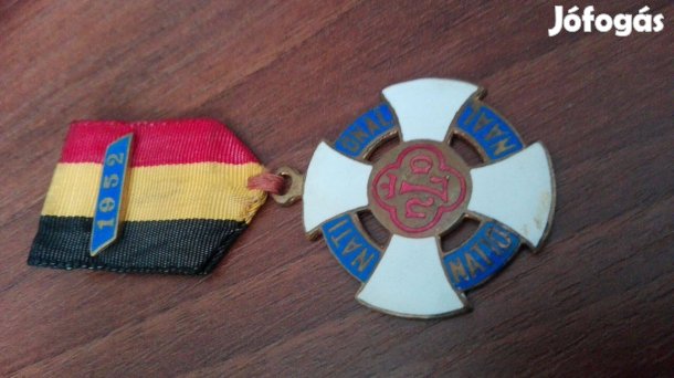 1952-es eredeti Belga Zarándok kitüntetés ritka db