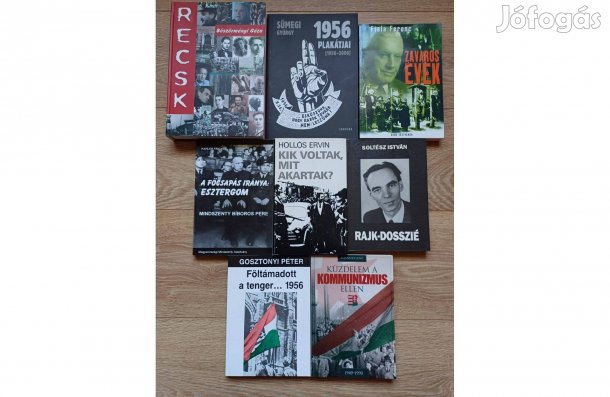 1956 és kommunizmus könyvcsomag, 8 db egyben
