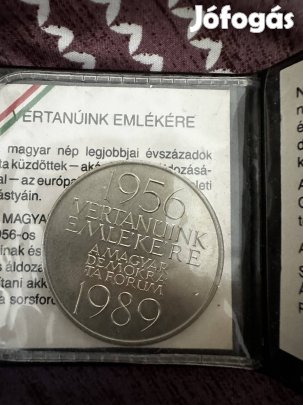 1956-os Vértanuk Emlékérem 1989 MNB tokban