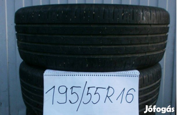 195/55 R16 Continental/Pirelli nyárigumi 4 db