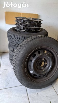 195/65/R15 használt Goodyear téli gumi szett eladó