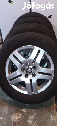 195/75 R15- ös 90%- os nyári gumi alufelnire szerelve eladó!!!