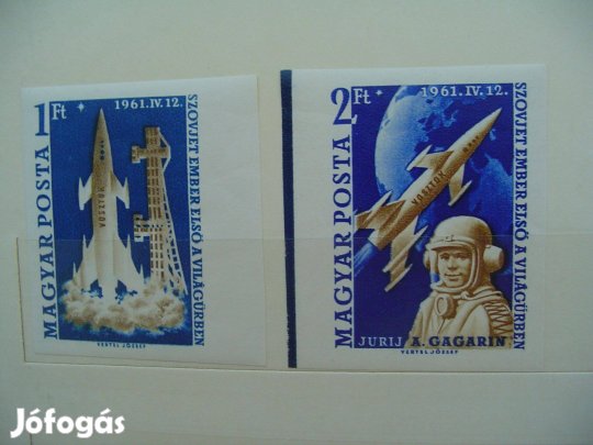 1961-es ritka szép db "Ürhajós" vágott sor