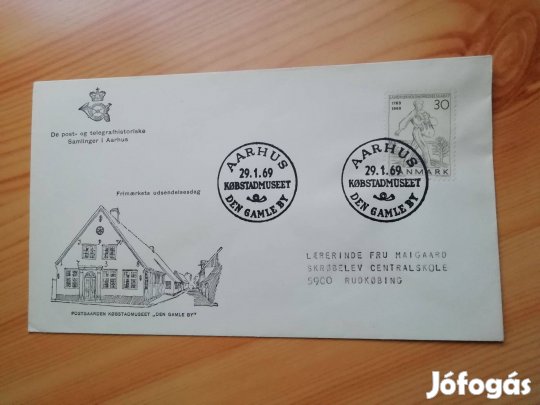 1969-es szép Dán FDC