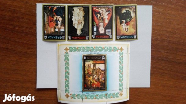 1971-es blokk+bélyegsor Grenada Közép Amerikai sziget