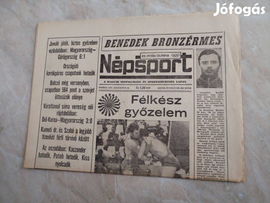 1972-es Népsport A Müncheni Olimpiát tudósító ritka száma