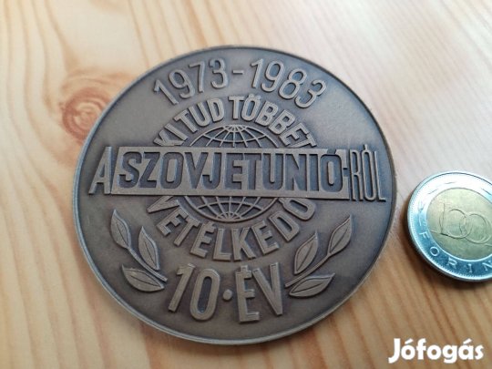 1973-1983 jubileumi emlékérem Ki Mit Tudd Többet a Sovietunióról