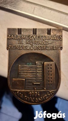 1974-es nagykanizsai kórház emlékplakett